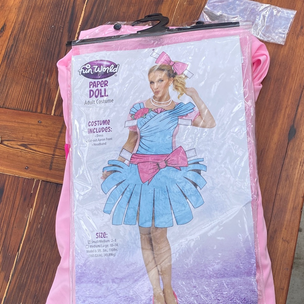 Fun World Paper Doll Adult Costume with bonus leggings